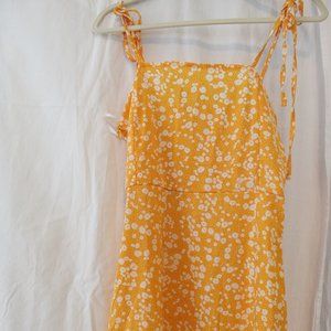 SHEIN Yellow Flowered Dress
